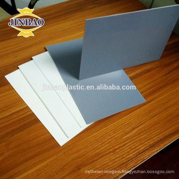 JINBAO ivory grey white 5mm Rigid PVC sheet for table
